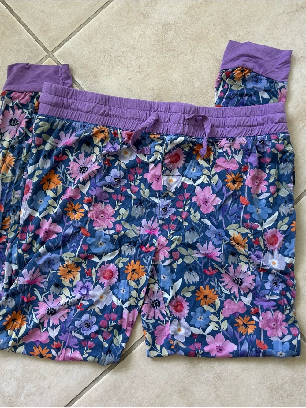 Little Sleepies Purple Floral Pajama Pants